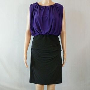 Purple and black cocktail dress NWOT